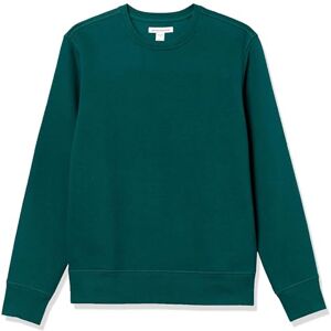 Amazon Essentials Sudadera de forro polar con cuello redondo para hombre (disponible en tallas grandes y altas), color verde bosque, talla CH Amazon Essentials Sudadera de forro polar con cuello redondo para hombre (disponible en tallas grandes y altas), color verde bosque, talla CH