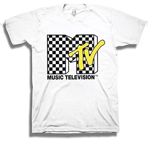 MTV playera para hombre con tablero de ajedrez, #TBT para hombre 1980's 1990'S Clothing playera de televisión I Want My Music, Blanco, X-Large MTV playera para hombre con tablero de ajedrez, #TBT para hombre 1980's 1990'S Clothing playera de televisión I Want My Music, Blanco, X-Large