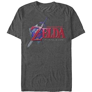 Nintendo Hey Ocarina Playera para Hombre, Char Htr, Large Nintendo Hey Ocarina Playera para Hombre, Char Htr, Large