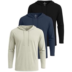 Real Essentials Paquete de 3: sudadera con capucha de algodón ligero y casual para hombre, con cordón y bolsillo (disponible en tallas grandes y altas), Conjunto 7, Large Real Essentials Paquete de 3: sudadera con capucha de algodón ligero y casual para hombre, con cordón y bolsillo (disponible en tallas grandes y altas), Conjunto 7, Large