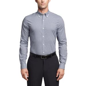 Tommy Hilfiger Camisa de Vestir para Hombre, Ajuste Ajustado, no Necesita Planchado, Color Cuadros, Marino, 17.5" Cuello 32"-33" Manga Tommy Hilfiger Camisa de Vestir para Hombre, Ajuste Ajustado, no Necesita Planchado, Color Cuadros, Marino, 17.5" Cuello 32"-33" Manga