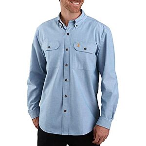 Carhartt Camisa de Manga Larga para Hombre, Ajuste Holgado, de Peso Medio, Azul Chambray, 3X-Large Carhartt Camisa de Manga Larga para Hombre, Ajuste Holgado, de Peso Medio, Azul Chambray, 3X-Large