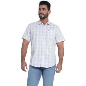 Lee , Camisa de Manga Corta para Hombre, Corte Slim Fit, Línea Quality Genuine, Stretch, Diseño de Cuadros, Ropa Caballero, Color Blanco, Talla Grande Lee , Camisa de Manga Corta para Hombre, Corte Slim Fit, Línea Quality Genuine, Stretch, Diseño de Cuadros, Ropa Caballero, Color Blanco, Talla Grande
