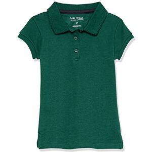 Nautica Camisa Polo de Manga Corta para niñas, Cierre de Botones, Tela de piqué Suave, Verde Bosque, 6X Nautica Camisa Polo de Manga Corta para niñas, Cierre de Botones, Tela de piqué Suave, Verde Bosque, 6X