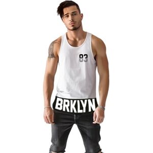 Aditivo Playera sin Mangas para Hombre con Estampados Juveniles, Tank Top Cómoda y Casual con Colores Nítidos y Duraderos. (MX/US, Alfa, Mediano, Regular, Regular, Blanco) Aditivo Playera sin Mangas para Hombre con Estampados Juveniles, Tank Top Cómoda y Casual con Colores Nítidos y Duraderos. (MX/US, Alfa, Mediano, Regular, Regular, Blanco)