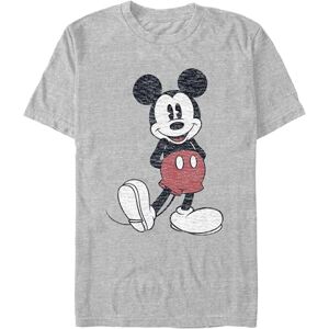 Disney Playera de tamaño Completo con Aspecto Desgastado de Mickey Mouse para Hombre, Gris Jaspeado, Large Disney Playera de tamaño Completo con Aspecto Desgastado de Mickey Mouse para Hombre, Gris Jaspeado, Large