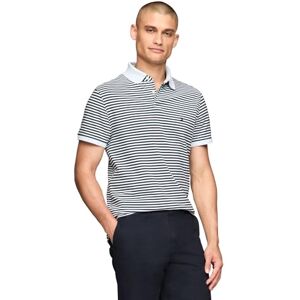 Tommy Hilfiger Polo de Manga Corta para Hombre, Ajuste Ajustado, con algodón piqué elástico y orgánico, Azul briso/Cielo del Desierto, X-Large Tommy Hilfiger Polo de Manga Corta para Hombre, Ajuste Ajustado, con algodón piqué elástico y orgánico, Azul briso/Cielo del Desierto, X-Large