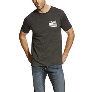 ARIAT Playera gráfica para Hombre, Carbón Brezo/Libertad, Large ARIAT Playera gráfica para Hombre, Carbón Brezo/Libertad, Large