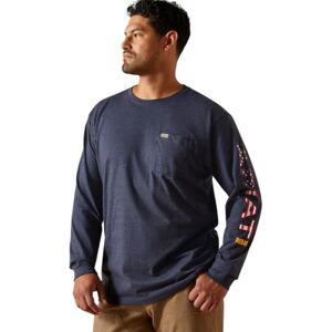 ARIAT Playera de algodón con Bolsillo estándar con Logotipo Fuerte para Hombre, Azul Marino/Estados Unidos, Large ARIAT Playera de algodón con Bolsillo estándar con Logotipo Fuerte para Hombre, Azul Marino/Estados Unidos, Large