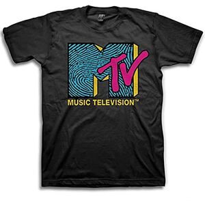 MTV playera para hombre con huellas dactilares #TBT para hombre 1980's Clothing – I Want My T-Shirt, Negro (black Logo), XX-Large MTV playera para hombre con huellas dactilares #TBT para hombre 1980's Clothing – I Want My T-Shirt, Negro (black Logo), XX-Large