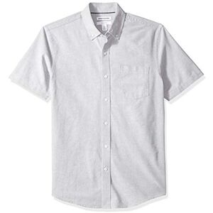 Amazon Essentials Camisa Oxford de manga corta ajustada con bolsillo para hombre, color gris, talla XXG Amazon Essentials Camisa Oxford de manga corta ajustada con bolsillo para hombre, color gris, talla XXG