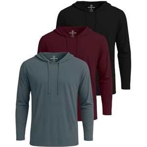 Real Essentials Paquete de 3: sudadera con capucha de algodón ligero y casual para hombre, con cordón y bolsillo (disponible en tallas grandes y altas), Conjunto 3, 3X-Large Real Essentials Paquete de 3: sudadera con capucha de algodón ligero y casual para hombre, con cordón y bolsillo (disponible en tallas grandes y altas), Conjunto 3, 3X-Large