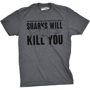 Crazy Dog T-Shirts Crazy Dog Tshirts Mens Sharks Will Kill You Funny Shark T Shirt Sarcasm Novelty Offensive Shirts (Grey) M Camiseta Divertidas Crazy Dog T-Shirts Crazy Dog Tshirts Mens Sharks Will Kill You Funny Shark T Shirt Sarcasm Novelty Offensive Shirts (Grey) M Camiseta Divertidas