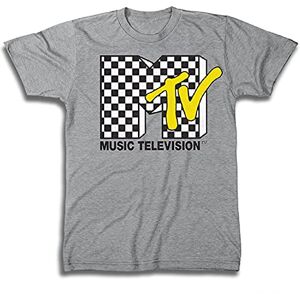 MTV playera para hombre con tablero de ajedrez, #TBT para hombre 1980's 1990'S Clothing playera de televisión I Want My Music, Gris brezo, M MTV playera para hombre con tablero de ajedrez, #TBT para hombre 1980's 1990'S Clothing playera de televisión I Want My Music, Gris brezo, M