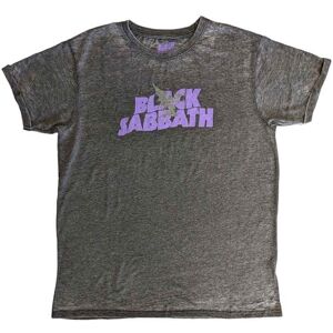 Rock Off officially licensed products Black Sabbath T Shirt Band Logo and Daemon Oficial Unisex Charcoal Gris Burnout, antracita, L Rock Off officially licensed products Black Sabbath T Shirt Band Logo and Daemon Oficial Unisex Charcoal Gris Burnout, antracita, L