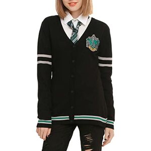 Bioworld Harry Potter Slytherin House Crest Cárdigan de punto para mujer, Slytherin, XL Bioworld Harry Potter Slytherin House Crest Cárdigan de punto para mujer, Slytherin, XL