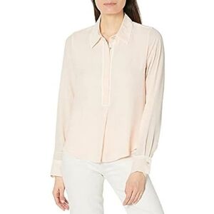 Tommy Hilfiger Blusa de Manga Larga con Botones para Mujer, Polvo/Marfil, Small Tommy Hilfiger Blusa de Manga Larga con Botones para Mujer, Polvo/Marfil, Small