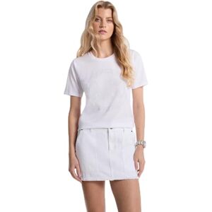 Michael Kors Playera para Mujer con Logotipo de Diamantes de imitación, Blanco, Small Michael Kors Playera para Mujer con Logotipo de Diamantes de imitación, Blanco, Small