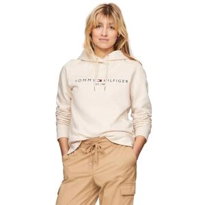 Tommy Hilfiger Women's Embroidered Tommy Logo Hoodied Sweatshirt, BeigeHtr, XS Tommy Hilfiger Women's Embroidered Tommy Logo Hoodied Sweatshirt, BeigeHtr, XS