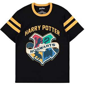 Harry Potter Gryffindor Hufflepuff Ravenclaw Slytherin Wizardry Varsity playera atlética con manga a rayas, Negro -, XS Harry Potter Gryffindor Hufflepuff Ravenclaw Slytherin Wizardry Varsity playera atlética con manga a rayas, Negro -, XS