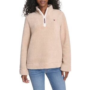 Tommy Hilfiger Sudadera Deportiva para Mujer, con Cuello Alto y Cierre de 1/4 Sherpa, Color Verde Claro Jaspeado, Talla XL, Heather Fawn Claro, X-Large Tommy Hilfiger Sudadera Deportiva para Mujer, con Cuello Alto y Cierre de 1/4 Sherpa, Color Verde Claro Jaspeado, Talla XL, Heather Fawn Claro, X-Large