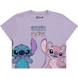 Disney playera de manga corta para mujer, diseño clásico de Lilo y puntada, de Lilo y Stitch, Lila, Large Disney playera de manga corta para mujer, diseño clásico de Lilo y puntada, de Lilo y Stitch, Lila, Large
