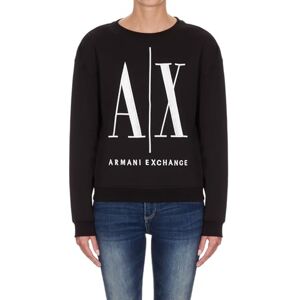 Giorgio Armani A X Armani Exchange Sudadera con Logotipo de Icono para Mujer, Negro -, M Giorgio Armani A X Armani Exchange Sudadera con Logotipo de Icono para Mujer, Negro -, M