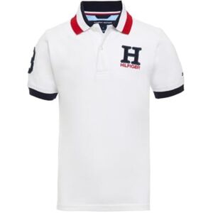 Tommy Hilfiger Camisa Polo de Hiedra elástica de Manga Corta para niños, Logotipo Bordado de la Firma, White1, 6 Tommy Hilfiger Camisa Polo de Hiedra elástica de Manga Corta para niños, Logotipo Bordado de la Firma, White1, 6