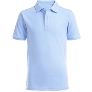 Nautica Camisa Polo de Manga Corta para niño, Cierre de botón, Tela de piqué cómoda y Suave, Azul/Claro, 10-12 Husky Nautica Camisa Polo de Manga Corta para niño, Cierre de botón, Tela de piqué cómoda y Suave, Azul/Claro, 10-12 Husky