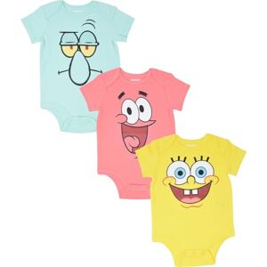 Nickelodeon SpongeBob SqarePants Baby Boy Girl 3 Pack Bodysuits 6-9 Months Nickelodeon SpongeBob SqarePants Baby Boy Girl 3 Pack Bodysuits 6-9 Months