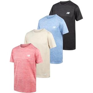 New Balance Camisetas atléticas para niños, paquete de 4 camisetas de rendimiento activo para niños, cuello redondo, manga corta, para niños, Sky Space Red Black, 8 New Balance Camisetas atléticas para niños, paquete de 4 camisetas de rendimiento activo para niños, cuello redondo, manga corta, para niños, Sky Space Red Black, 8