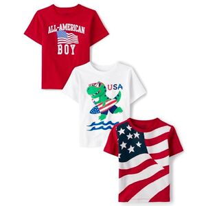 The Children's Place Camisetas de Manga Corta para bebés y niños pequeños, para Todas Las día Festivo, Paquete múltiple, All-American 3-Pack, 3 Años The Children's Place Camisetas de Manga Corta para bebés y niños pequeños, para Todas Las día Festivo, Paquete múltiple, All-American 3-Pack, 3 Años