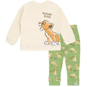 Disney Mickey Mouse Lion King Winnie the Pooh Conjunto de sudadera y pantalones de punto gofre para recién nacidos a niños pequeños (0-3 meses 5T), León King, Beige / Verde, 4 Años Disney Mickey Mouse Lion King Winnie the Pooh Conjunto de sudadera y pantalones de punto gofre para recién nacidos a niños pequeños (0-3 meses 5T), León King, Beige / Verde, 4 Años