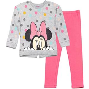 Disney Minnie Mouse Toddler Girls Pullover Fleece Sweatshirt & Leggings Set Grey/Pink 4T Disney Minnie Mouse Toddler Girls Pullover Fleece Sweatshirt & Leggings Set Grey/Pink 4T
