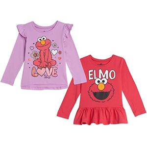 Sesame Street Elmo Baby Girls 2 Pack Long Sleeve Graphic T-Shirt Pink/Purple 24 Months Sesame Street Elmo Baby Girls 2 Pack Long Sleeve Graphic T-Shirt Pink/Purple 24 Months