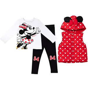 Disney Conjunto de 3 Piezas de Minnie Mouse para Niñas Grandes: Chaleco Camiseta Legging Rojo 10-12 Disney Conjunto de 3 Piezas de Minnie Mouse para Niñas Grandes: Chaleco Camiseta Legging Rojo 10-12