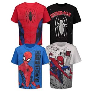 Marvel Spiderman Boys 4 Pack Camisetas, Spiderman, 8 Marvel Spiderman Boys 4 Pack Camisetas, Spiderman, 8