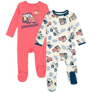 Disney Winnie the Pooh Lion King Monsters Inc. Pixar Toy Story Baby Paquete de 2 overoles Sleep N' Play para recién nacidos y niños pequeños, Coches, Rojo, Blanco, 3-6 Meses Disney Winnie the Pooh Lion King Monsters Inc. Pixar Toy Story Baby Paquete de 2 overoles Sleep N' Play para recién nacidos y niños pequeños, Coches, Rojo, Blanco, 3-6 Meses