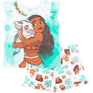 Disney Princess Moana Toddler Girls Ruffle T-Shirt French Terry Shorts Set Blue 5T Disney Princess Moana Toddler Girls Ruffle T-Shirt French Terry Shorts Set Blue 5T