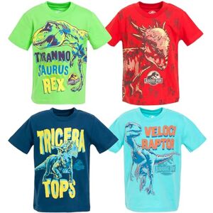 Jurassic World Dinosaurio Camiseta de manga corta para ni os (4 unidades), rojo/verde/azul (Red/Green/Blue), 5 A os Jurassic World Dinosaurio Camiseta de manga corta para ni os (4 unidades), rojo/verde/azul (Red/Green/Blue), 5 A os