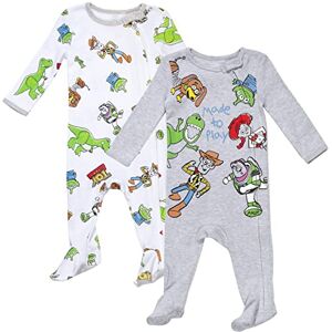 Disney Pixar Toy Story Baby Boys 2 Pack Long Sleeve Sleep N' Play Coverall 24 Months Grey/White Disney Pixar Toy Story Baby Boys 2 Pack Long Sleeve Sleep N' Play Coverall 24 Months Grey/White