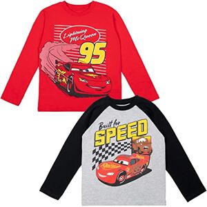 Disney Pixar Cars Tow Mater Lightning McQueen Paquete de 2 camisetas para niños pequeños a grandes, Rojo y gris jaspeado, 7-8 Disney Pixar Cars Tow Mater Lightning McQueen Paquete de 2 camisetas para niños pequeños a grandes, Rojo y gris jaspeado, 7-8