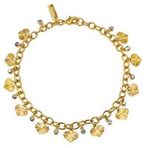 Mossimo Pulsera en Baño de Oro con Cristales Facetados y Corazones Diamantados Joyería Mujer Mossimo Pulsera en Baño de Oro con Cristales Facetados y Corazones Diamantados Joyería Mujer