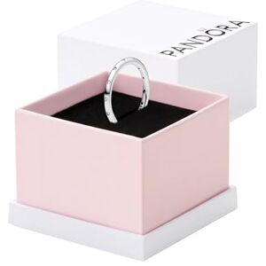 PANDORA Anillo de banda brillante simple – Anillo apilable de oro de 14 quilates para mujer, con caja de regalo, 10, Metal, Zirconia cúbica PANDORA Anillo de banda brillante simple – Anillo apilable de oro de 14 quilates para mujer, con caja de regalo, 10, Metal, Zirconia cúbica