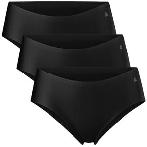 DANISH ENDURANCE Bragas hipster para mujer, sin costuras, ropa interior invisible, sin etiquetas, paquete de 3 o 5, Negro, Large DANISH ENDURANCE Bragas hipster para mujer, sin costuras, ropa interior invisible, sin etiquetas, paquete de 3 o 5, Negro, Large