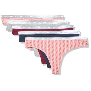 Tommy Hilfiger Tanga de algodón clásico para Mujer, con Cintura con Logotipo, Paquete de 5, TH Multi Bridal Rose/Windsor Wine/Sky Captain/Heather Grey/Herringbone Stripe Bridal Rose, Large Tommy Hilfiger Tanga de algodón clásico para Mujer, con Cintura con Logotipo, Paquete de 5, TH Multi Bridal Rose/Windsor Wine/Sky Captain/Heather Grey/Herringbone Stripe Bridal Rose, Large