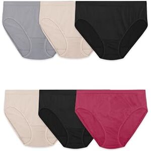 Fruit of the Loom Women's 6 Pack Seamless Hi-Cut, Assorted, X-Large/8 Fruit of the Loom Women's 6 Pack Seamless Hi-Cut, Assorted, X-Large/8