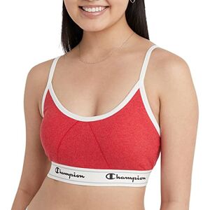 Champion Heritage Bralette para Mujer, suéter elástico de algodón, Brasier Que Absorbe la Humedad (Color Jubilado), Alegre Red Heather, L Champion Heritage Bralette para Mujer, suéter elástico de algodón, Brasier Que Absorbe la Humedad (Color Jubilado), Alegre Red Heather, L