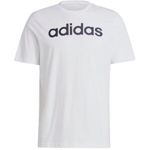 Adidas Essentials Playera con Logotipo Bordado Lineal para Hombre, Blanco/Negro, Large Adidas Essentials Playera con Logotipo Bordado Lineal para Hombre, Blanco/Negro, Large