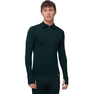 DANISH ENDURANCE Camiseta Térmica Merino para Hombre, Capa Base para Frío, con o Sin Media Cremallera, Verde Oscuro, M DANISH ENDURANCE Camiseta Térmica Merino para Hombre, Capa Base para Frío, con o Sin Media Cremallera, Verde Oscuro, M